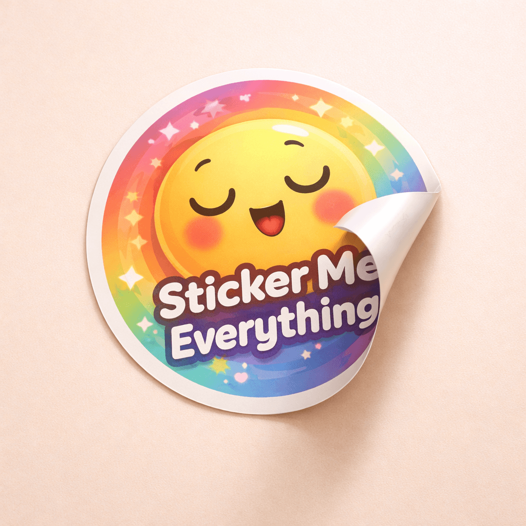 Colorful custom die-cut stickers